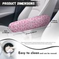 thumbnail image 7 of Yuyamidu Leopard Print Car Front Seat Armrest Cover Pink Automobile Armrest Protector Reusable Armrest Cover for SUV Truck Van Stylish Auto Interior Accessories, 7 of 7