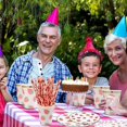 thumbnail image 5 of 25 Stick Disposable Paper Straws Party Handmade Environmental Straw(Deep strawberry), 5 of 5