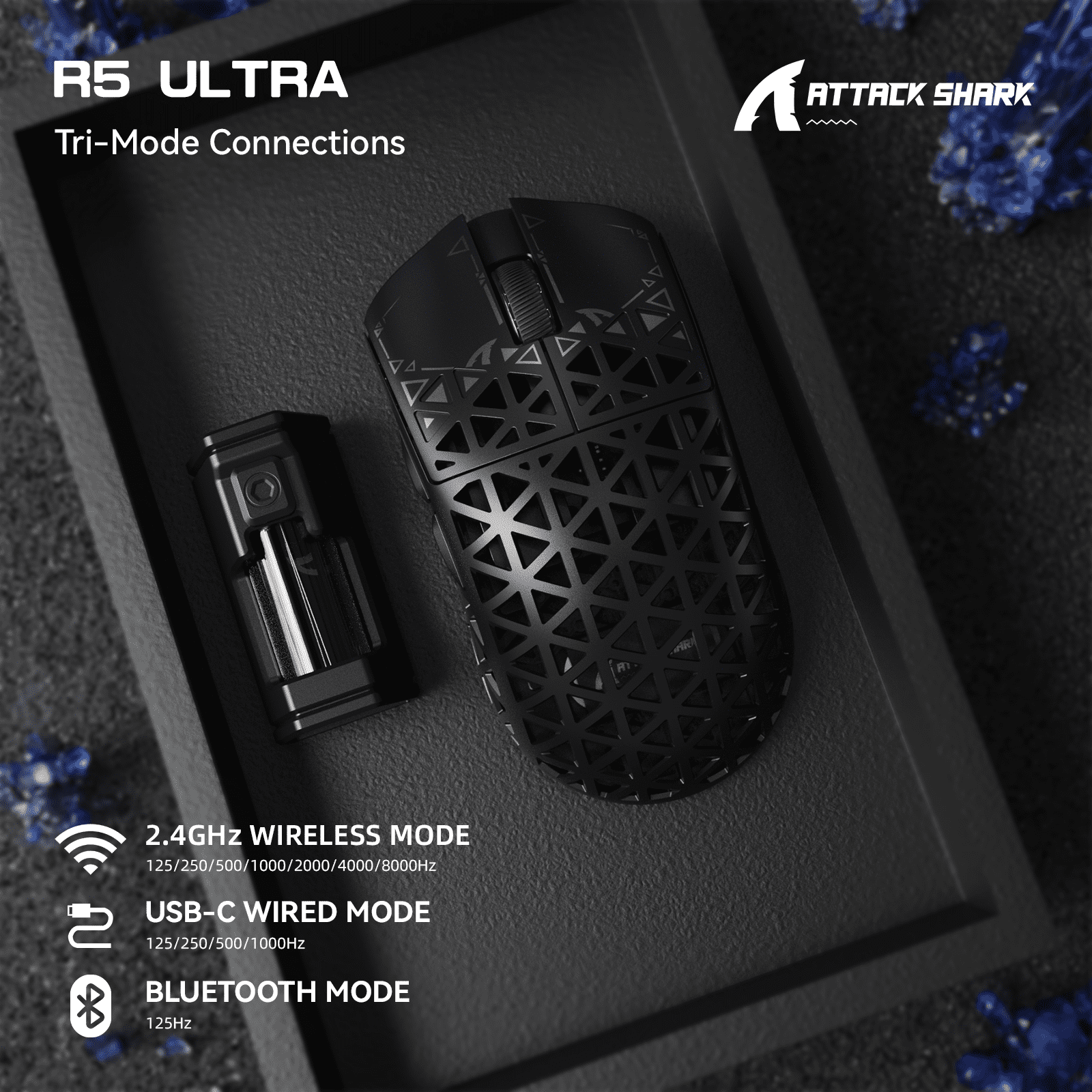 ATTACK SHARK R5 Ultra Carbon Fiber 8000Hz Wireless Philippines | Ubuy