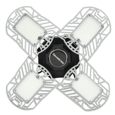 

E27 High Brightness 4-Leaves Die-Casting Aluminum Garden Light Garage Deformable Light 85V-265VTransformer Gray