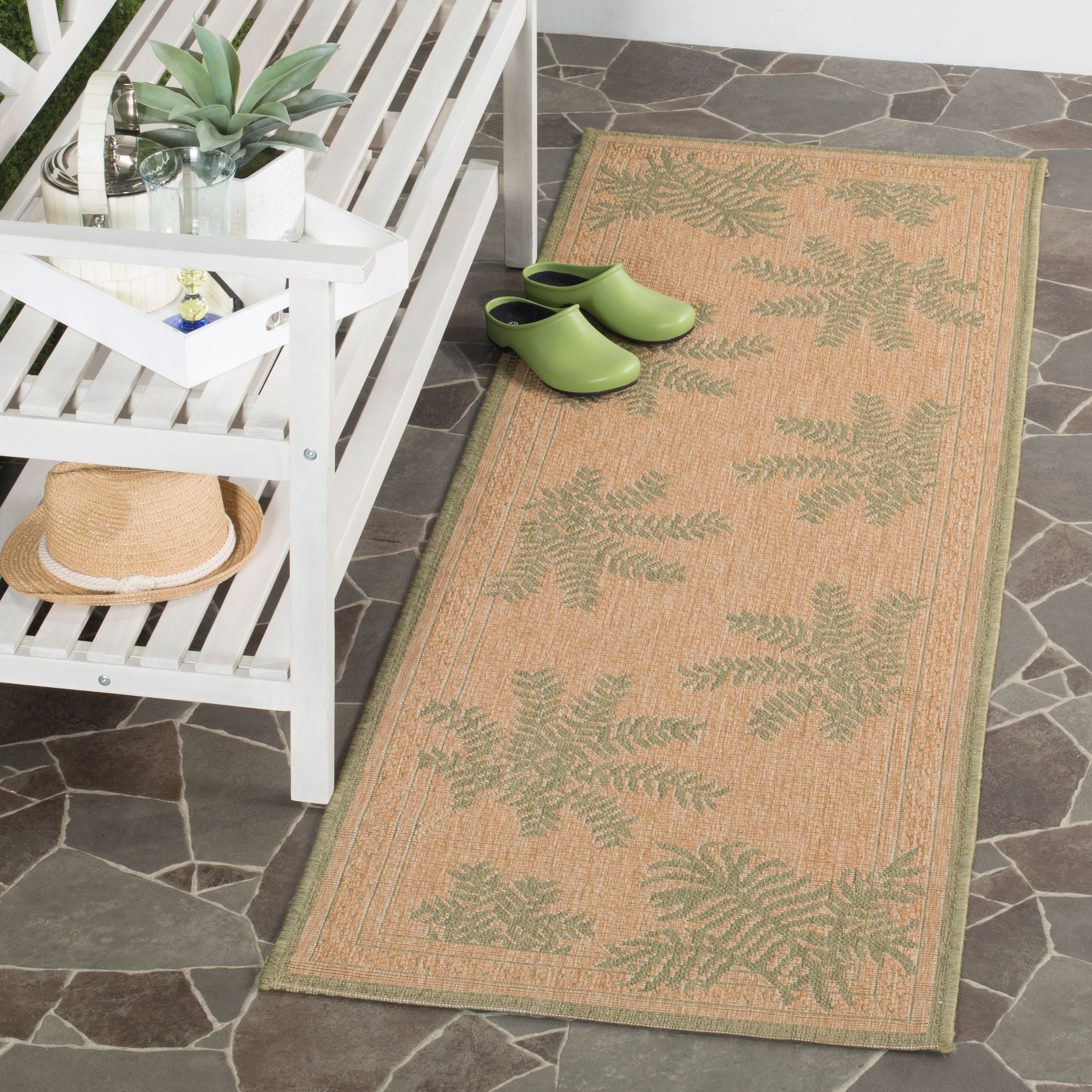 Safavieh Courtyard Annabelle Floral Indoor/Outdoor Area Rug or Runner ...