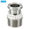 thumbnail image 3 of Unique Bargains Adaptateur de Pinces TC 1 Pouce, Raccords Tri-Clover à Filetage Mâle NPT 3/4 Pieds Adaptateur Hexagonal en Acier Inoxydable 304, 25,2mm, 3 of 5