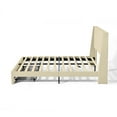 thumbnail image 3 of Homy Casa Cadre de Lit Rembourré avec Rangement pour Chambre, Lit Grand, Beige, 3 of 6