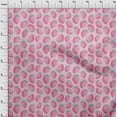 thumbnail image 3 of oneOone Polyester Lycra Blush Pink Fabric Strawberry Fruit Dress Material Fabric Print Fabric By The Yard 56 Inch Wide, 3 of 4
