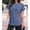 Blue, variant on Womens Plain T-Shirt for Women 3/4 Sleeve Short Shirt Tops Crew Neck T Shirt Light Blue Size S