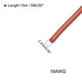 thumbnail image 2 of Silicone Wire 18AWG 18 Gauge Flexible Tinned Copper Standard High-Temperature Hookup Wire Brown 15m/49.2ft, 2 of 6