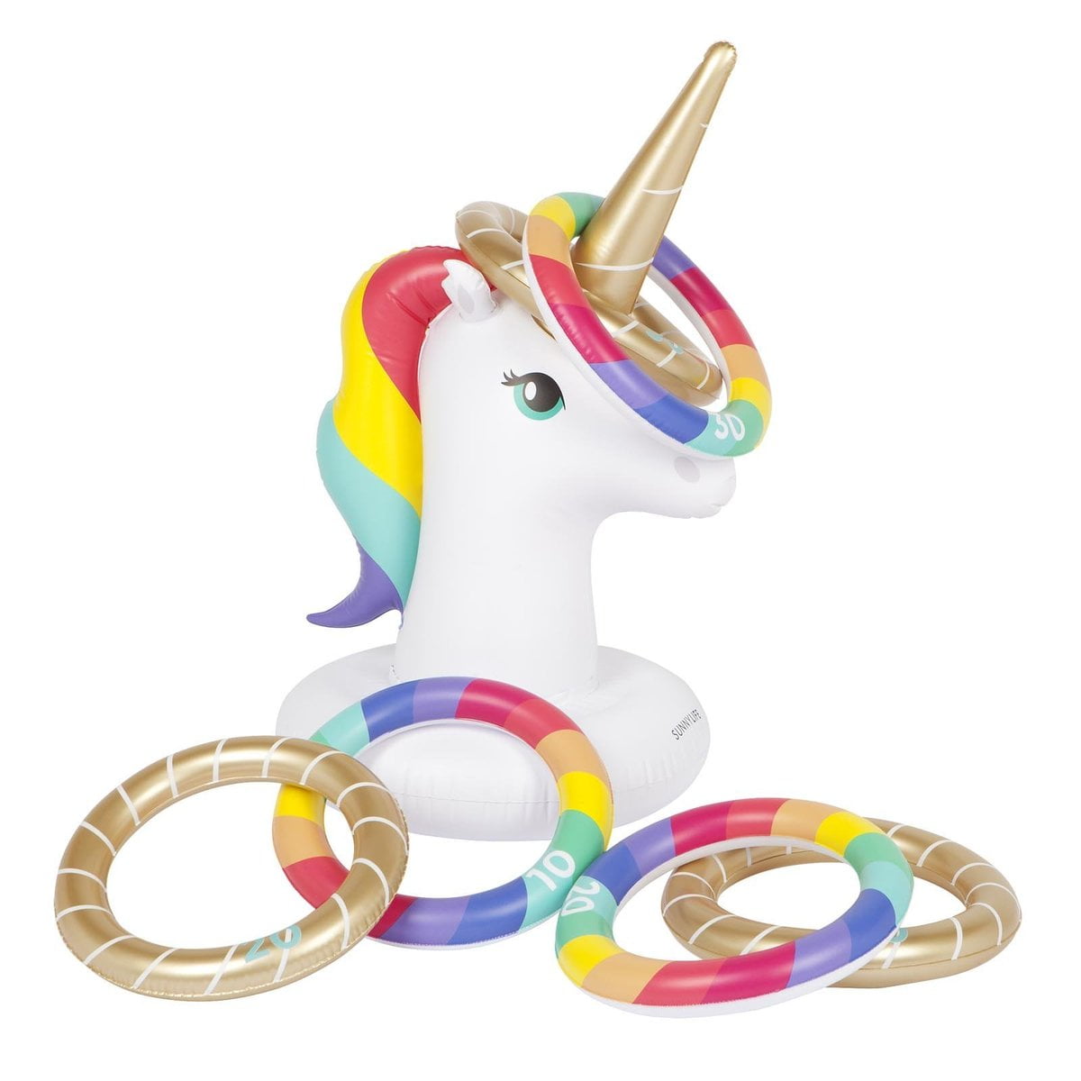 SunnyLIFE Unicorn Inflatable Ring Toss Game
