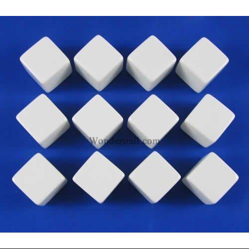 5/8" D6 Square Gaming Casino Counting Cubes 16mm Lot of 50 Blank White Dice 