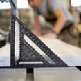 thumbnail image 3 of Regla de ángulo recto triangular de aluminio negro de 12 pulgadas, transportador a prueba de óxido, herramienta de carpintería, perfil de aluminio, 3 of 9