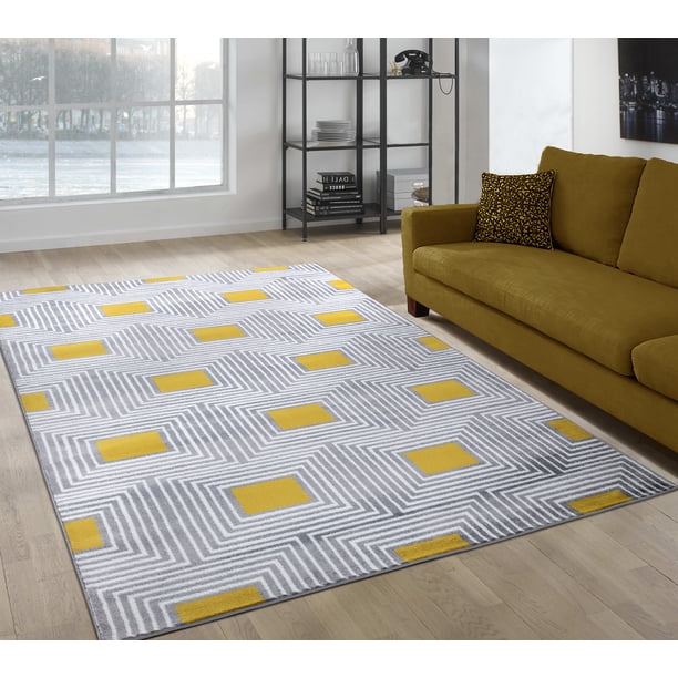 A2z Rugs A2Z Paris 1940 Argyle Modern Geometric Abstract Soft Small Bedroom Area ...