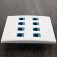 thumbnail image 4 of 2Pcs Ethernet Wall Plate 8 Port - Double Gang Cat6 RJ45 Jack Network Cable Faceplate Female to Female, 4 of 8