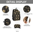 thumbnail image 4 of JIALIOU 14" Laptop Backpack Waterproof Airline Approved Stylish Casual Daypack for Travel Business College Work, Gold Skull, 4 of 8
