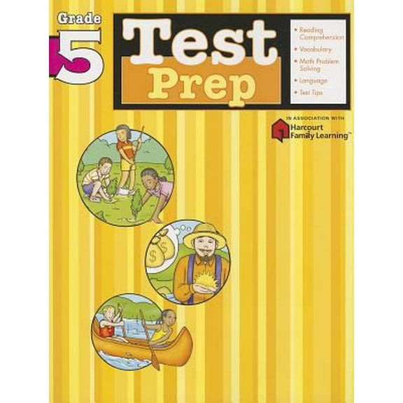 Pre-Owned Test Prep: Grade 5 (Flash Kids Harcourt Family Learning) (Paperback) 1411404017 9781411404014