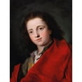 thumbnail image 2 of Bartolomeo Nazari 15x18 Black Ornate Wood Framed Double Matted Museum Art Print Titled - Portrait of a Gentleman, Bust-Length, in a Grey Doublet and Red Cloak, 2 of 5