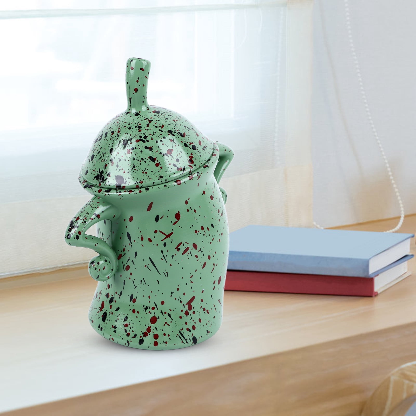 Pot De Rangement Alimentaire Mignon Avec Attitude – Céramique, Couvercle étanche à L’air – Pour Café, Thé, Biscuits – Environ 20x18 Cm - 6
