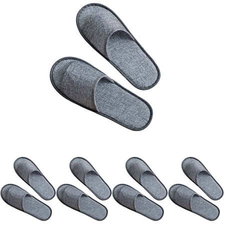5 Pairs Disposable Slippers Non-Slip for Guests,Travel Slippers Easy Carry Hotel Salon