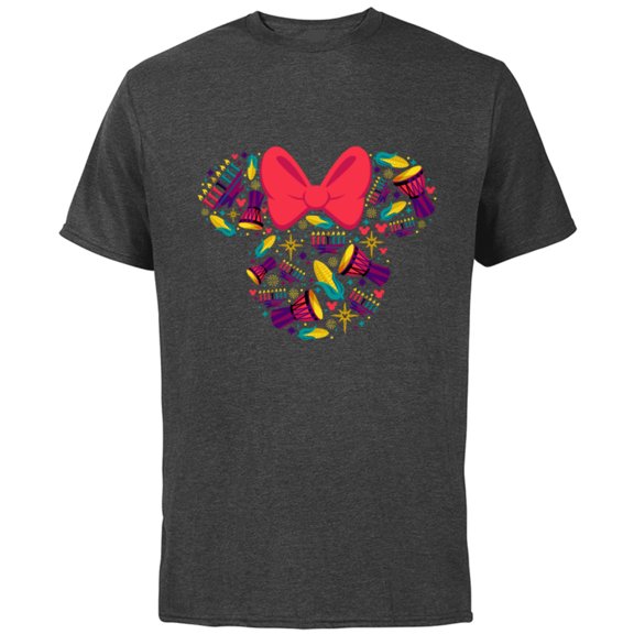 Disney Minnie Mouse Icon Kwanzaa - Short Sleeve Cotton T-Shirt for Adults - Customized-Charcoal
