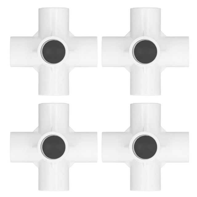 6 Way Side Outlet Joint, Elbow Pipe Fittings 10PCS PVC Connector 20mm Inner Diameter, Stereoscopic Design for Water Pipes, Furniture, Greenhouse and Tent Connections