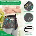 thumbnail image 6 of Server Apron with 3 Pockets Waterproof Waitress Waist Short Apron for Man Woman Chalk Paint Graphs 12 Inches, 6 of 7