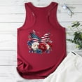 thumbnail image 4 of American Flag Tank Tops for Women Red White and Blue Womens Tank Top Memorial Day Womens Tank Womens American Flag Top Women Casual Sleeveless Printed Herringbone with Breathable Round Neck Top, 4 of 5
