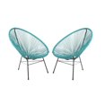 thumbnail image 3 of Costa Lounge Chair, Wire Lounge Chair, Plastic Lounge Chair, Beach Lounge Chair, Indoor-Outdoor Lounge Chair,Acapulco style Rattan,Weather Resistant,Patio Lounge Chair, Oval Lounge Chair - Set 2, 3 of 3