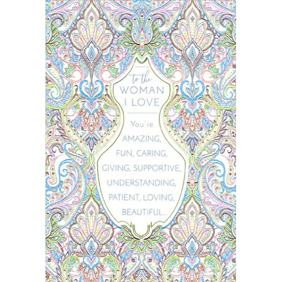 Pictura Pastel Paisley Pattern : Woman I Love Mother's Day Card