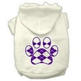 thumbnail image 5 of Pet Dog  Cat Hoodie Screen Printed, "Purple Argyle Paw", 5 of 10