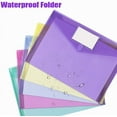 thumbnail image 2 of OLY 10 Pack Hook & Loop Plastic Envelopes Poly Envelopes, Clear Document Folders Plastic File Folders US Letter A4 Size File Envelopes with Label Pocket, Assorted Color, 2 of 5