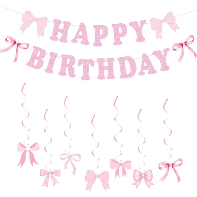 Complete Paper Party Balloon Decor Set with Banners Streamers Elegant Decor for Festive Events Celebration