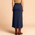 thumbnail image 4 of Women's Casual Long Skirts Stretchy Soft Bodycon Maxi Formal Skirts Knit High Waist Skirts for Women, 4 of 5