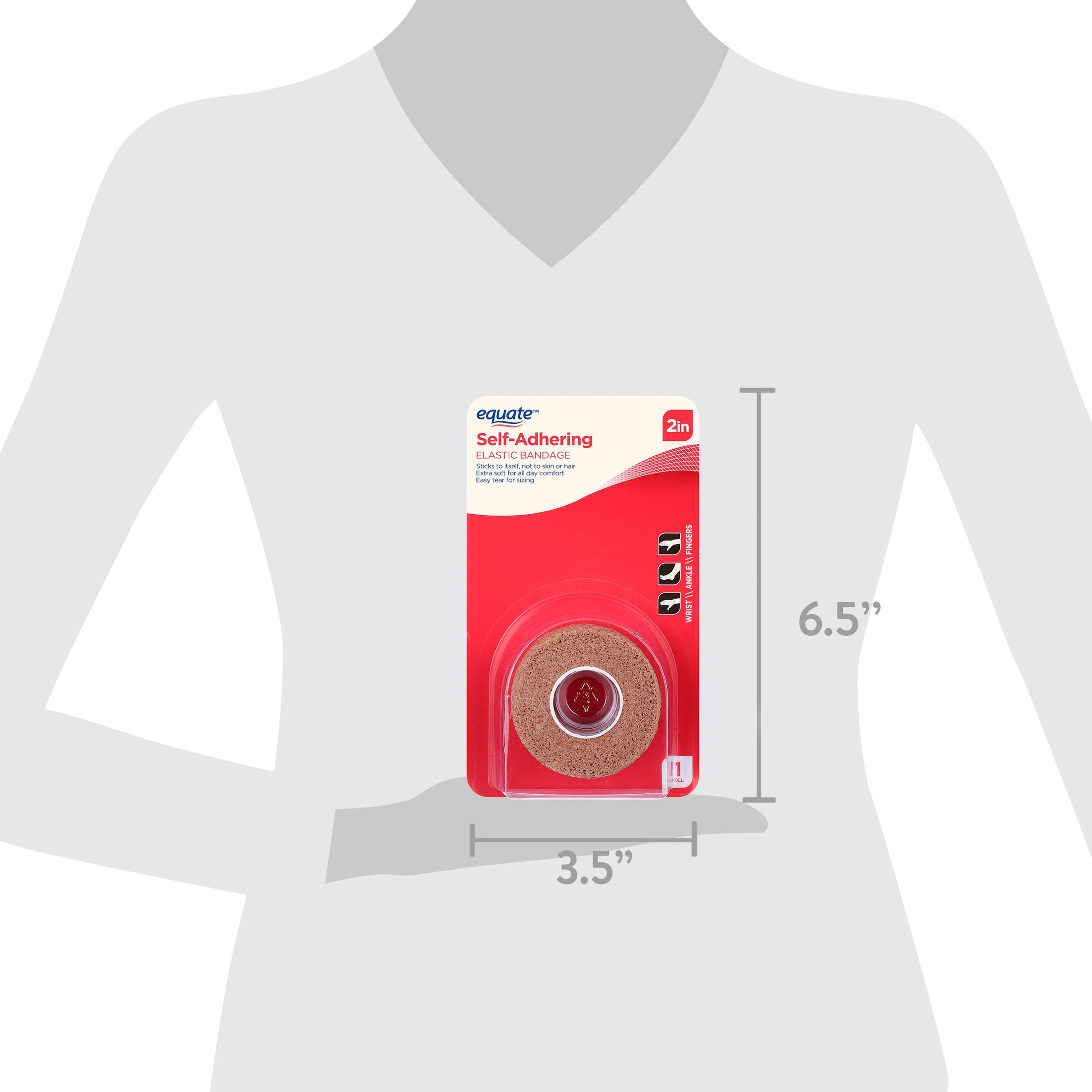 Equate Self-Adhering Elastic Bandage, 2", 1ct