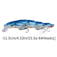 thumbnail image 6 of 2pc Long Casting Artificial Simulation Group Fish Lure, Slow Sinking Durable ABS Premium Bionic Plastic Hard Bait Fishing Accessories Ideal for Freshwater Saltwater Angling, 6 of 9