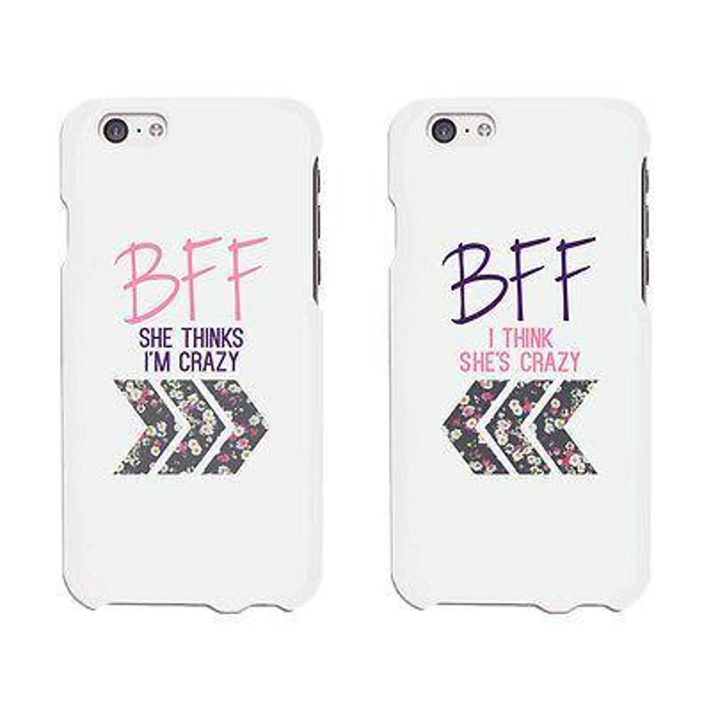BFF Floral Arrow Cute BFF Matching Phone Cases For Best Friends Gift