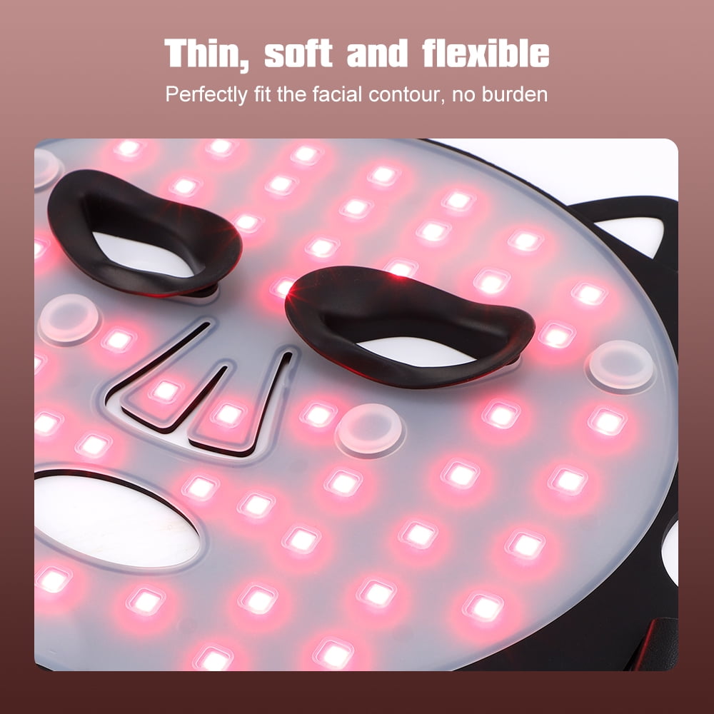 LED Face Mask with Blue & Red Light, Infrared Therapy Skin Care Facial Treatment Mask for Home Use