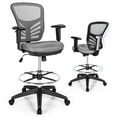 thumbnail image 1 of Patiojoy Chaise de Bureau Ergonomique avec Repose-Pieds Rétractable Dossier Haut Inclinable Chaise de Direction avec Appuie-Tête Réglable Gris, 1 of 10