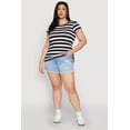 thumbnail image 3 of Womens Plus Size Striped Tee, 3 of 5