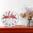 thumbnail image 6 of SKYSONIC Funny Water Flamingo Wall Clock 10 Inch Silent Non Ticking Round Clock Oil Painting Clock Easy to Read Clock for Living Room Bedroom Bathroom Home Decor, 6 of 7