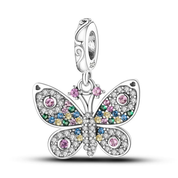 Hot New 925 Silver Glow-in-the-dark Firefly Dangle Charm Pendant fit Original Pandora Bracelet Charms Jewelry Dengxun unisex