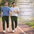thumbnail image 3 of SOCKS'NBULK 24 Pack of Wholesale Mens Jogger Sweatpants, Homeless Shelter Donation Case, Comfy Bulk Joggers for Men (Green, Medium), 3 of 7