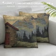 thumbnail image 3 of Qinduosi Set of Square inch Retro Brown Throw Pillow Covers Rustic Moose Decorative Throw Pillowcase for Home Sofa Thick Linen Cushion Cases (cm), 3 of 5