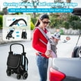 thumbnail image 5 of Infans Portable Baby Stroller One-Hand Fold Pushchair W/ Aluminum Frame Blue, 5 of 7