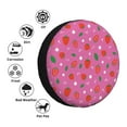 thumbnail image 4 of Fotbe Strawberry Floral Funda de Llanta de Repuesto con Estampado, Engrosada, Ajuste Universal para Jeep, Remolque, RV, SUV, Camión-17 inch, 4 of 6