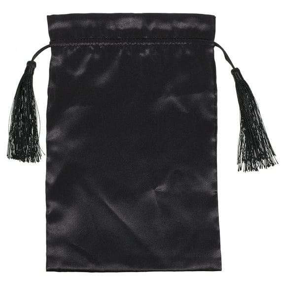 Black Satin Drawstring Bags 30x20cm - Convenient Gift Bags for Travel, Celebration, and Everyday Use