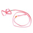 thumbnail image 4 of Arnés ajustable de tela de fibra rosa para conejos, gatos, conejillos de indias, correa para tirar, cuerda para mascotas pequeñas, 4 of 5
