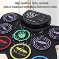 thumbnail image 4 of Vibrant Foldable Electronic Drum for Kids - Christmas Gift with Built-in Speaker & Rechargeable Lithium Battery, Safe Silicone Percussion Instrument for Developing Rhythm Skills (Color Version: Add, 4 of 5