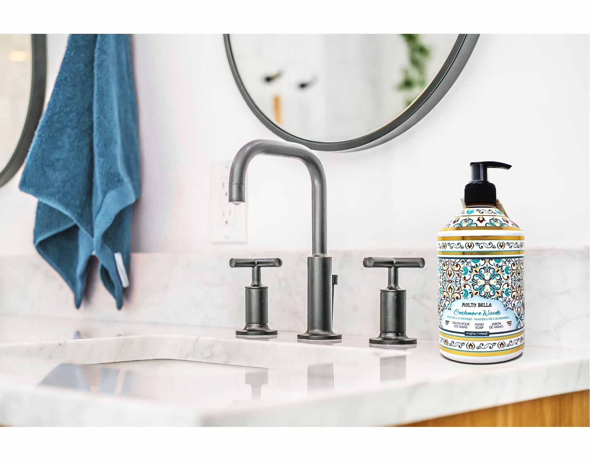 Molto Bella Hand Soap, Cashmere Woods, 21.3 fl oz Pump Bottle 2 Pack