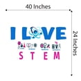 thumbnail image 4 of Teacher Classroom I Love Stem Science Technology Engineering Math Lab Study Experiments Atoms Microscope Scienctist Algebra Geometry Holiday Decorating Wall Decal Sticker - Size: 40 In X 24 In, 4 of 5