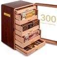 thumbnail image 5 of Marvero 300 Count Premium Cigar Humidor Cabinet with Spanish Cedar Interior, Digital Hygrometer and Storage Drawers, 5 of 7