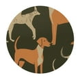 thumbnail image 2 of JEUXUS  Stain Resistant Dust-Proof Round Tablecloths - Green Vizsla Dog Art Dinning Tabletop Decoration, Round Round Tables Table Cloths Outdoor Party, 2 of 7