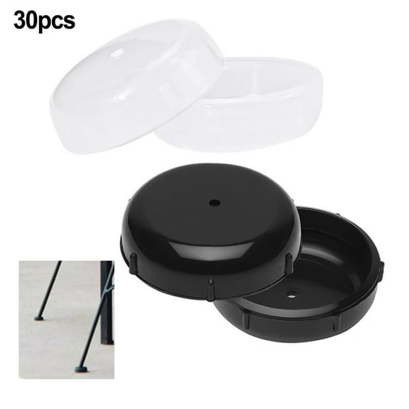 30 Pack Wrought Iron Patio Furniture Feet Lid Round Plastic Outdoor